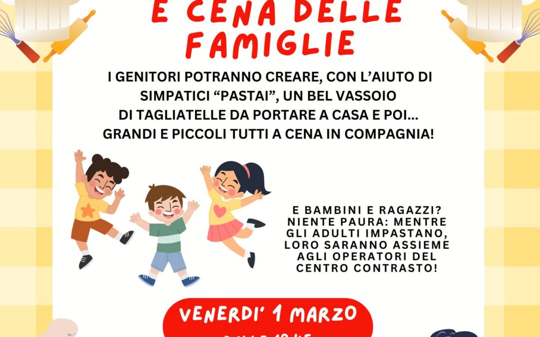 Laboratorio di pasta fresca e cena delle famiglie